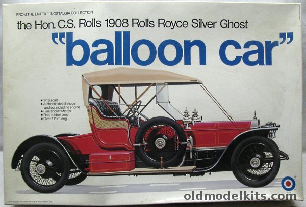 Entex 1/16 1908 Rolls Royce Silver Ghost 'Balloon Car', 9001 plastic model kit